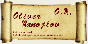 Oliver Manojlov vizit kartica